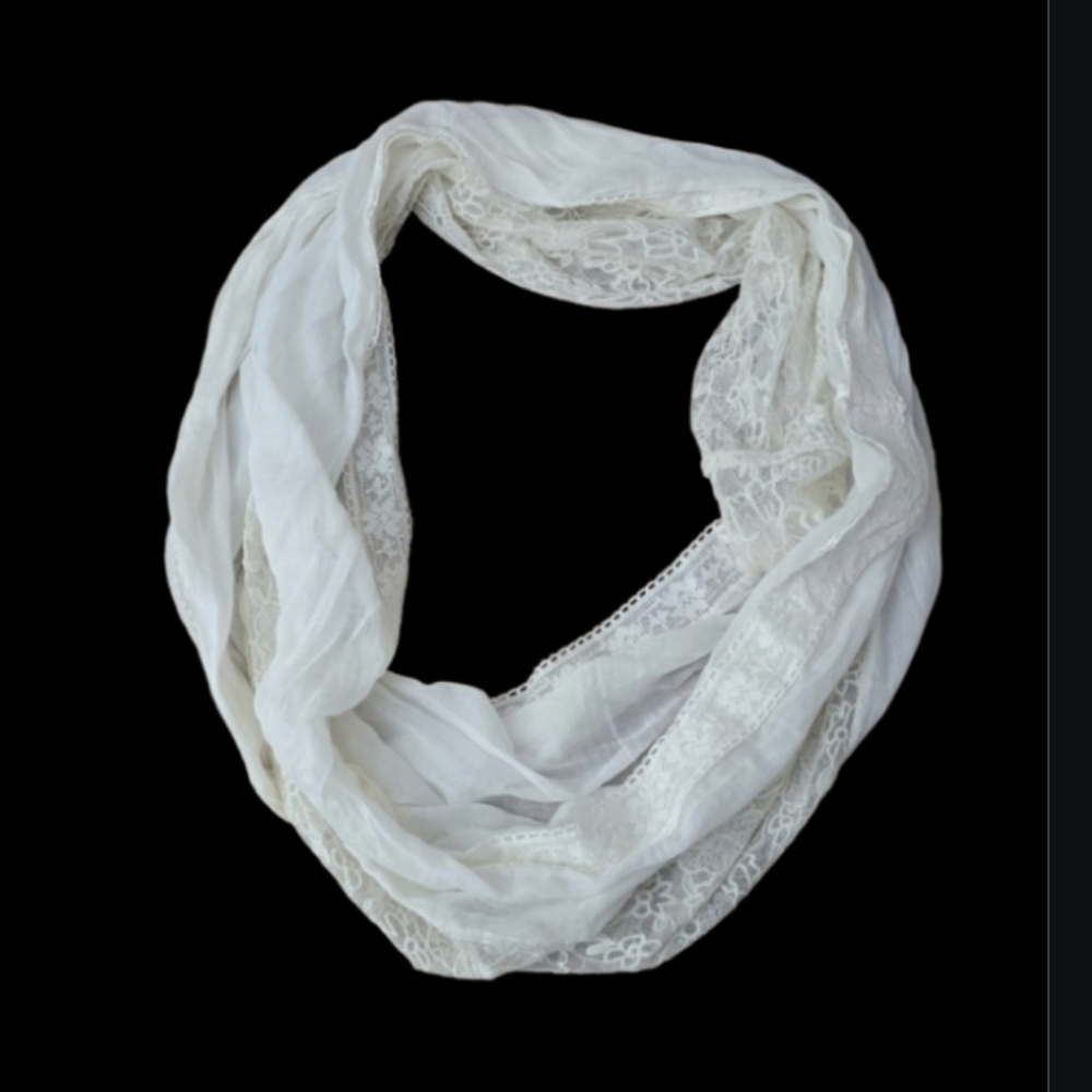White Lace Scarf